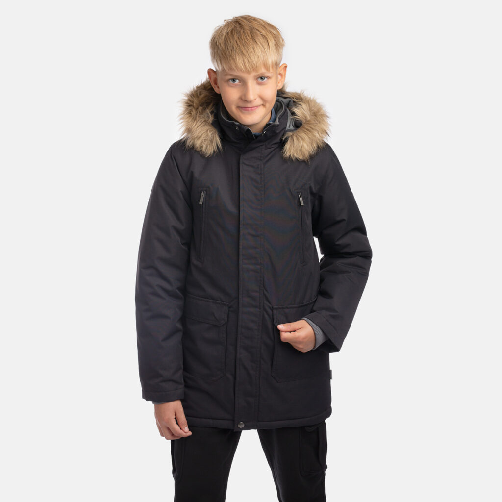 Poiste parka ROMAN 2, must 128