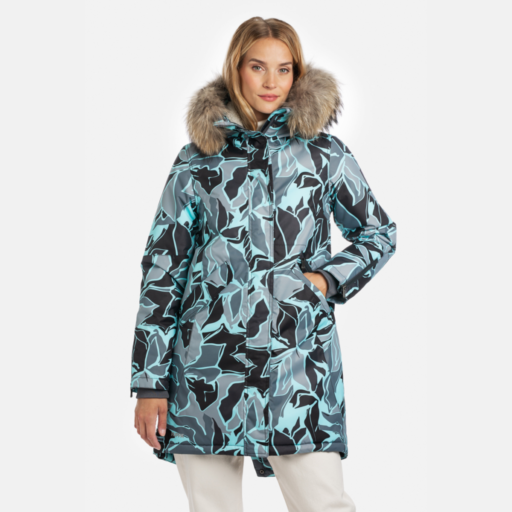 Naiste parka VIVIAN 1, jääsinine mustriga L