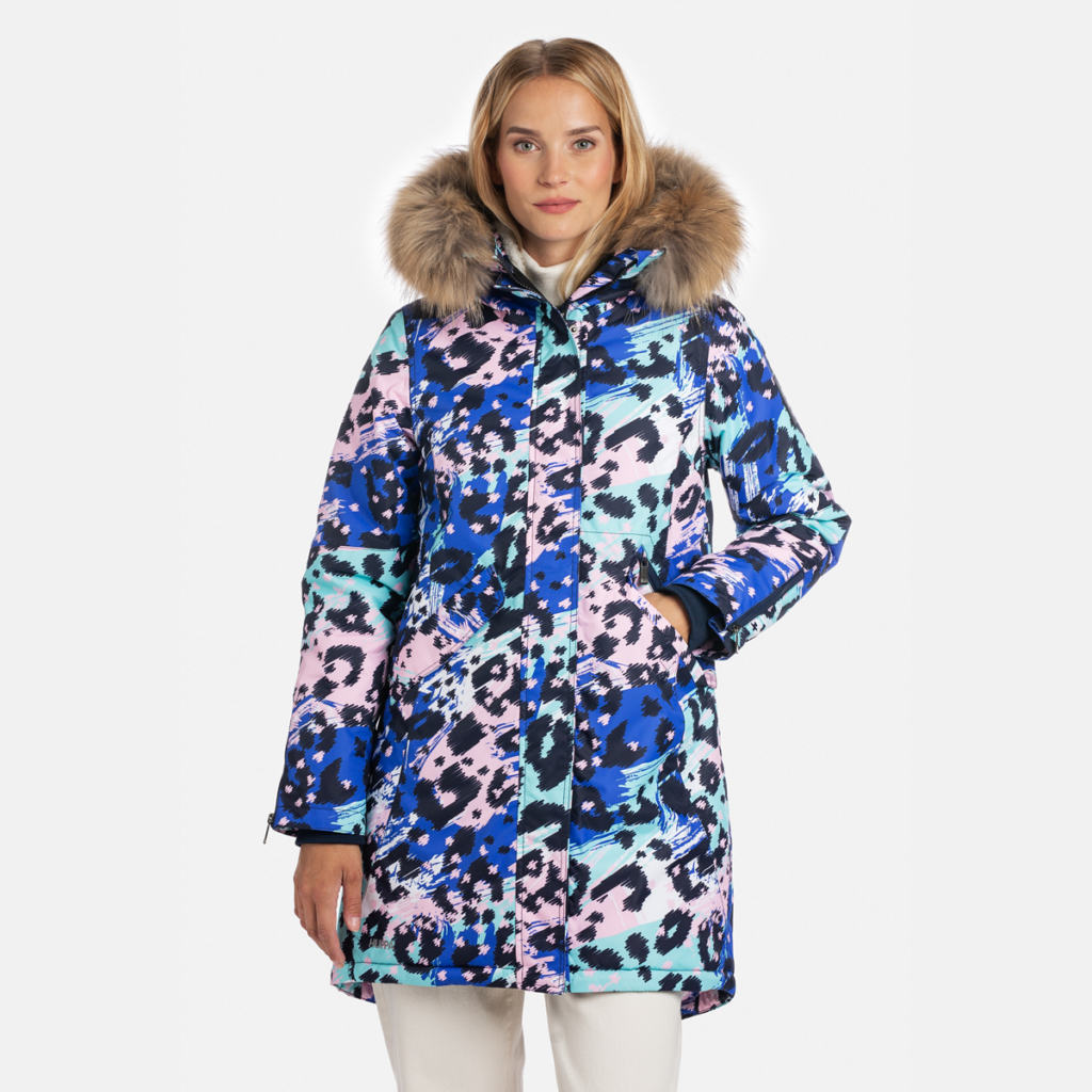 Naiste parka VIVIAN 1, sinine mustriga L