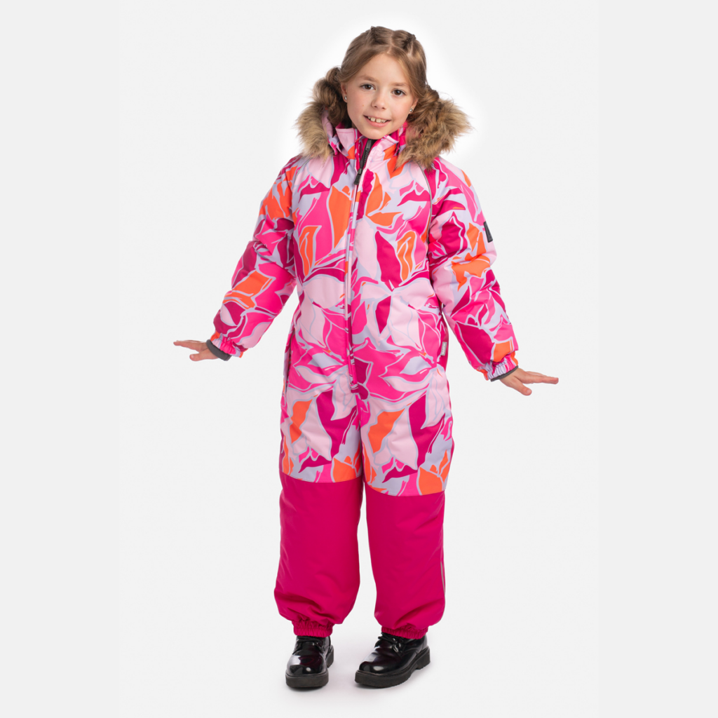 Kombinesoon WILLE, neoon roosa mustriga/ fuksia 128