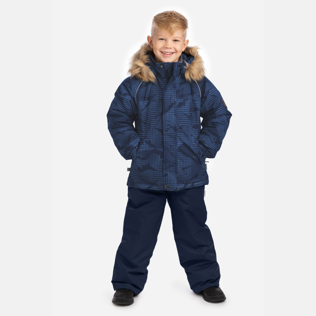 Poiste komplekt WINTER, t.sinine mustriga/ t.sinine 104