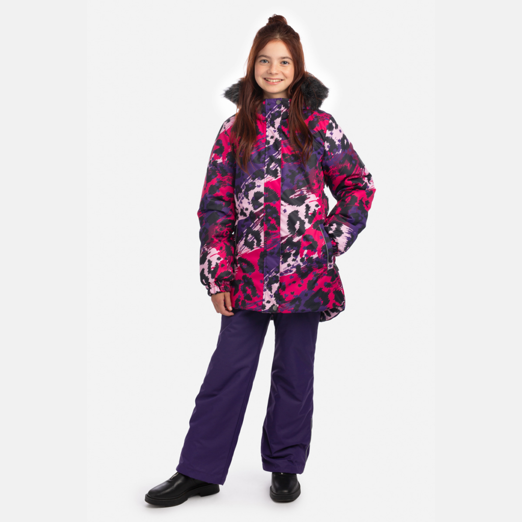Tüdrukute komplekt RENELY 3, fuksia mustriga/ t.lilla 134