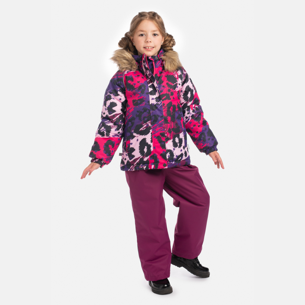 Tüdrukute komplekt MARVEL, fuksia mustriga/ bordoo 104